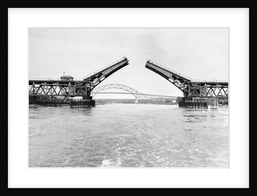 Old and New Cape Cod Canal Bridges by Anonymous