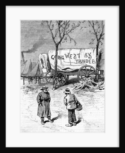 Illust.; Camp Of Men Going West; Wagon by Anonymous