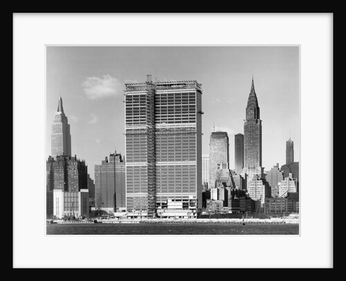United Nations Building Under Construction by Anonymous