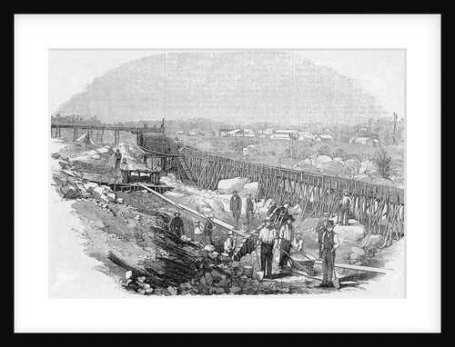 Men at Work Site with Shovels by Anonymous