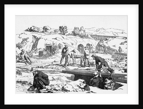 Illustration of How California Gold Mines Were Worked by Anonymous