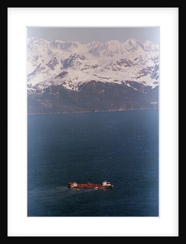 Aerial Of Exxon Valdez & Mountains by Anonymous