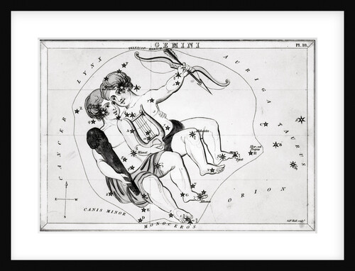 Engraving Of Constellation Gemini by Anonymous