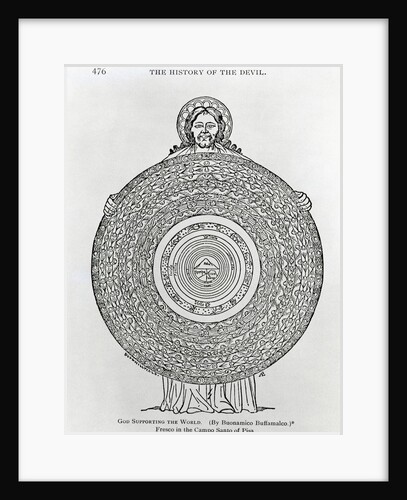 God Figure Holding Disc-Shaped World by Anonymous