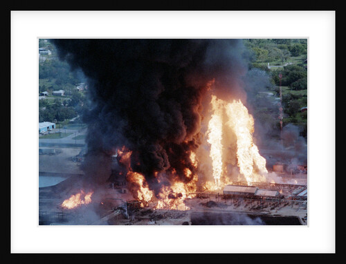 Huge Fire and Smoke at Chemical Plant by Anonymous