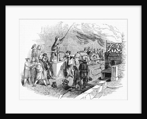 First Fire Engine; Illustration by Anonymous