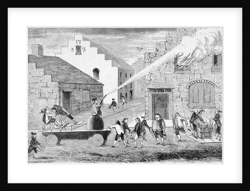 Early Fire Engine in New York by Anonymous