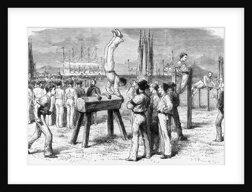 Sketch Of Man Performing On Pommel Horse by Anonymous