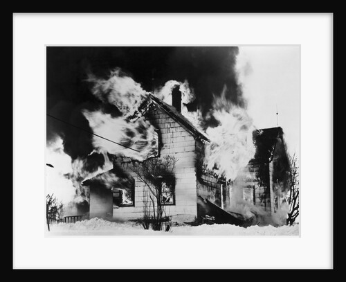 Burning House in Winter by Anonymous