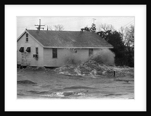 Waves Crashing Into Flooded House by Anonymous