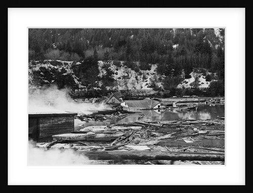 Smoke Rises From Ruined Blgs At Shore by Anonymous