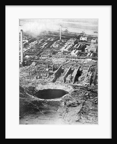 Aerial Of Crater Formed By Explosion by Anonymous