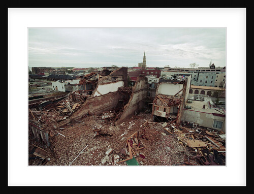 Destroyed Buildings Overflow Alleys by Anonymous
