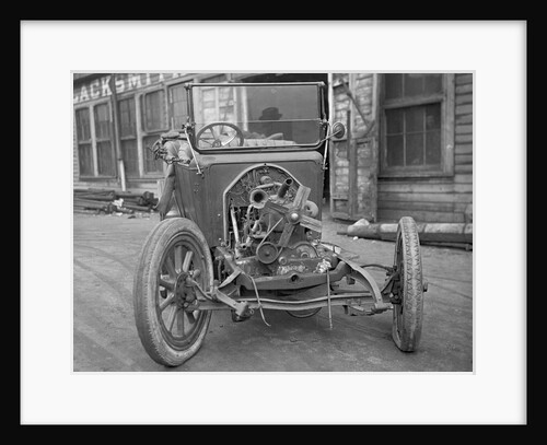 Exposed Engine of Early Automobile by Anonymous