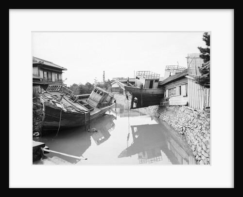Fishing Boat Crushing Canal Building by Anonymous