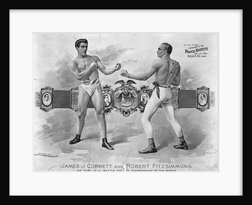 19th Century Boxers Facing Off by Anonymous