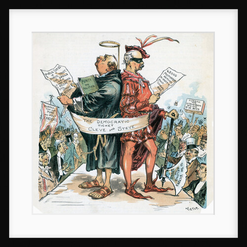 Political Cartoon Of Stevenson-Cleveland by Anonymous