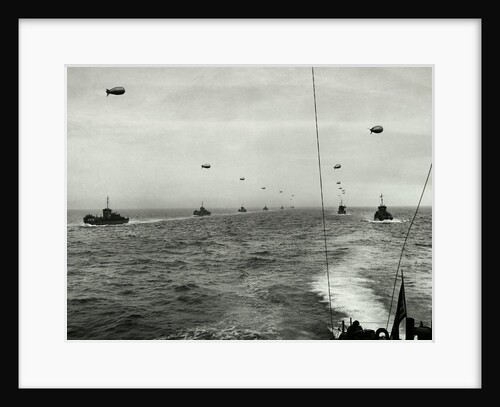 Coast Guard Cruisers in English Channel During D-Day by Anonymous