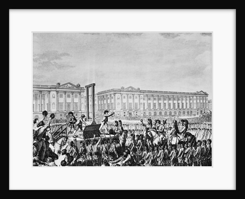 Illustration Depicting the Execution of King Louis XVI by Anonymous