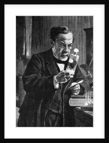 Woodcut After Louis Pasteur in His Laboratory by Albert Edelfelt