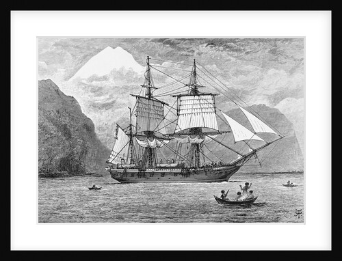 HMS Beagle in Straits of Magellan by Anonymous