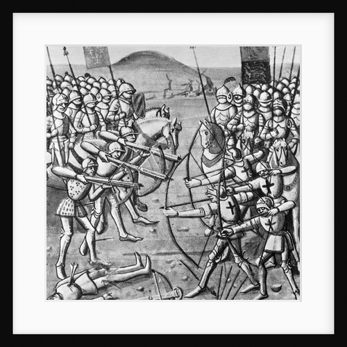 Medieval Illustration of the Battle of Crecy by Anonymous