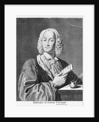Engraved Portrait of Antonio Vivaldi by Anonymous