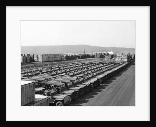 US Army Jeeps Parked at Army Depot by Anonymous