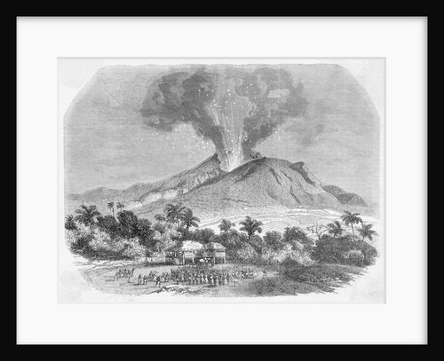Eruption of Mount Pelee, in the Island of Martinique Engraving by Anonymous
