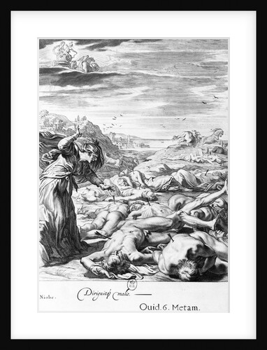 Engraving of Niobe's Children Killed by Apollo by Anonymous