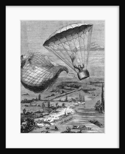 M. Garnerin In A Parachute,Illustration by Anonymous