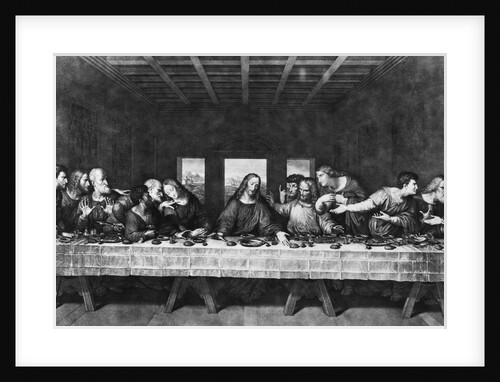Engraving Of Last Supper By Da Vinci by Anonymous