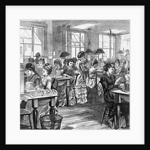 Illustration of Women Working in Telegraph Office by Anonymous