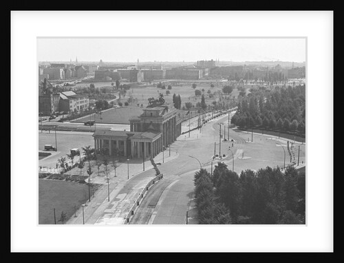 Rooftop View Of Brandenburg Gate & Wall by Anonymous
