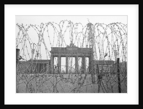 Barbed Wire and Brandenburg Gate by Anonymous
