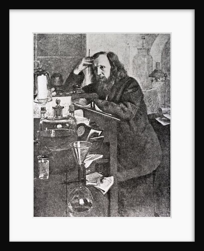 Dmitri Ivanovich Mendeleev In Laboratory by Anonymous