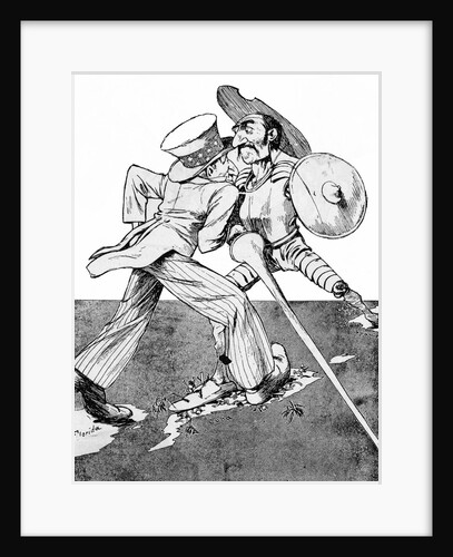 Uncle Sam and Don Quixote Face Off on Cuba by Anonymous