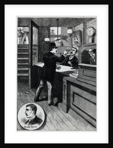 Illustration of Robber Holding Up Broker's Office by Anonymous