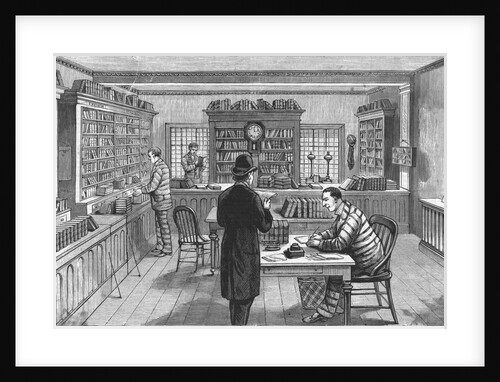 Warden & Convicts in Sing Sing Library by Anonymous