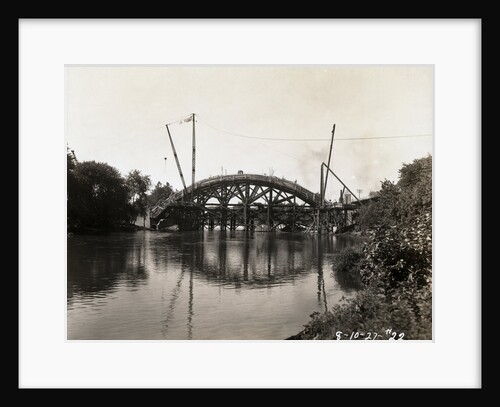 Arched Bridge Under Construction by Anonymous