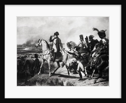 Napoleon with Soldiers on Battlefield by Anonymous