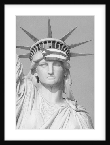 Puerto Rican Flag On Statue Of Liberty by Anonymous