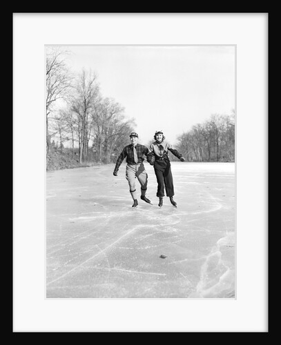 Couple Ice Skating by Anonymous
