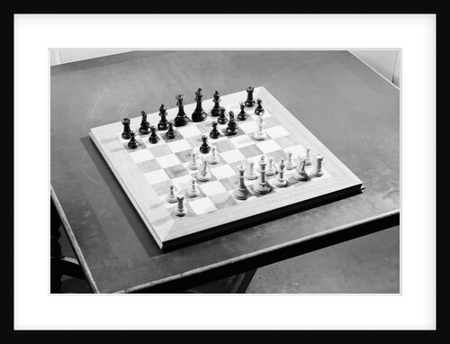 Chess Board with Moved Pieces by Anonymous