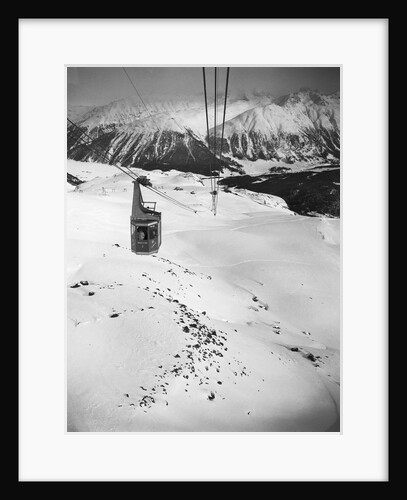 View of Cable with Mountains in Background by Anonymous
