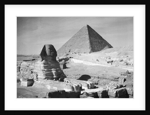 Sphinx And Great Pyramid Of Gizeh by Anonymous