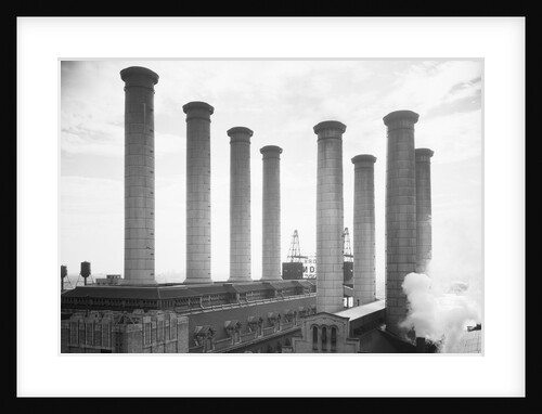 Smoke Stacks Of Edison Power Plant by Anonymous