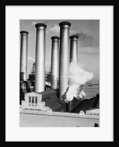 Smokestacks of Edison Power Company by Anonymous