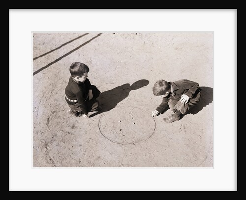 Boys Playing Marbles by Anonymous
