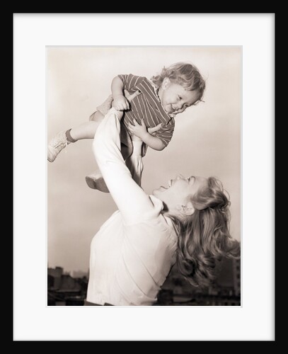 Mother Swinging Daughter Up in the Air by Anonymous